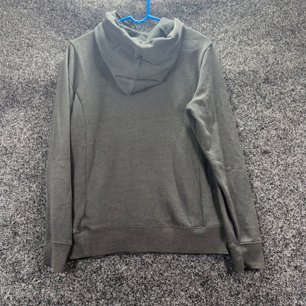 The North Face Womens Grey Metallic Logo Pullover Hoodie Sweatshirt Medium M - Picture 2 of 7